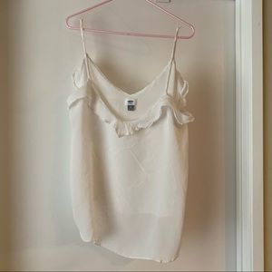 White thin strap blouse